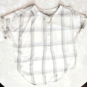 LOFT WOMEN'S SHORT SLEEVE BLOUSE 100% RAYON SIZE S